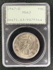 1947 D Liberty Walking Silver Half Dollar PCGS MS 63