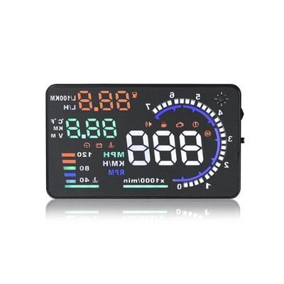 A8 Car HUD Head Up Display OBD II OBD2 Auto Gauge 5.5'' Dash Screen Projector