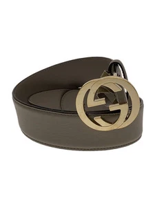 Ceinture femme GUCCI imbriquée G grise 546386 occasion