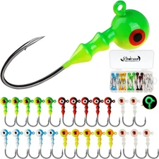 Dovesun 1/4oz Jig Head Hooks for Bass Walleye Paddle Tail Swimbaits Lures 25PCS