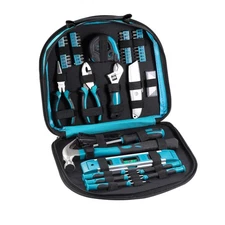 Multi-Purpose Tool Kit with Compact Round Pouch 164-Piece Clear Blue 12 x 11....
