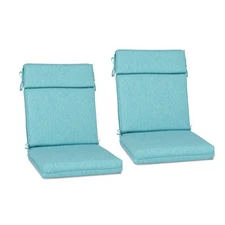 Aoodor 2Pcs Outdoor Patio Deck Cartridge High Back Dining Chair Cushions Seat