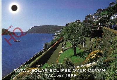 Ansichtskarte::Devon, Salcombe, die totale Sonnenfinsternis 1999 [Lachs]