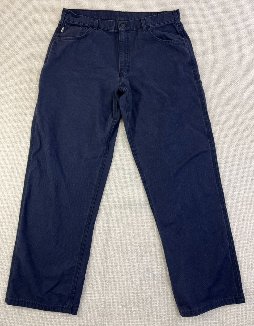 Carhartt FR Pants Mens 38x32 (Fits 36x31) Blue Flame Resistant Canvas FRB159 DNY