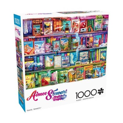 BUFFALO AIMEE STEWART 1000 PIECE JIGSAW PUZZLE - TRAVEL TRINKETS - COMPLETE