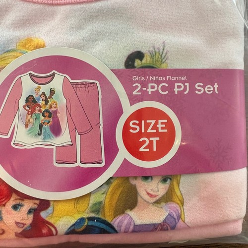 Disney Princess Pajama Set Girls 2T Pink New Flannel 2-PC Long Sleeve NEW - Bild 5 von 7