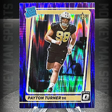 2021 Optic - Payton Turner Rated Rookie RC - #259 PURPLE SHOCK HOLO SAINTS MINT