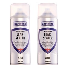2x Bartoline Leak Sealer Przezroczysta wodoodporna rynna natryskowa Rura Naprawa dachu 400mL