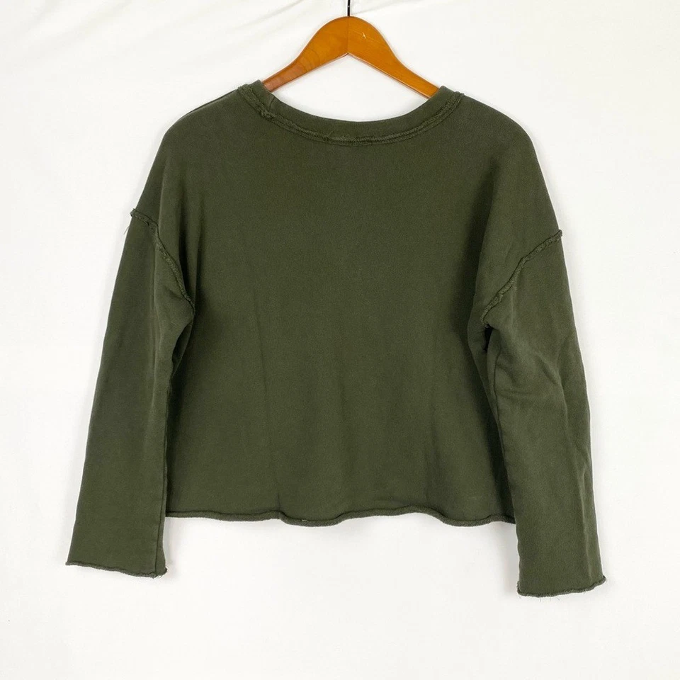 Top cuadrado cuello redondo de felpa francesa de algodón orgánico Eileen Fisher talla Xs calce cuadrado Foto 3 de 4