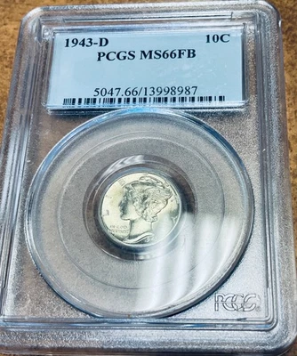 MS 66 Graded 1943 Year Mercury Dimes (1916-1945) for sale | eBay