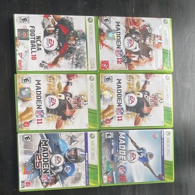 Xbox 360 Game Lot Madden NFL NCAA Football Tested + Working 