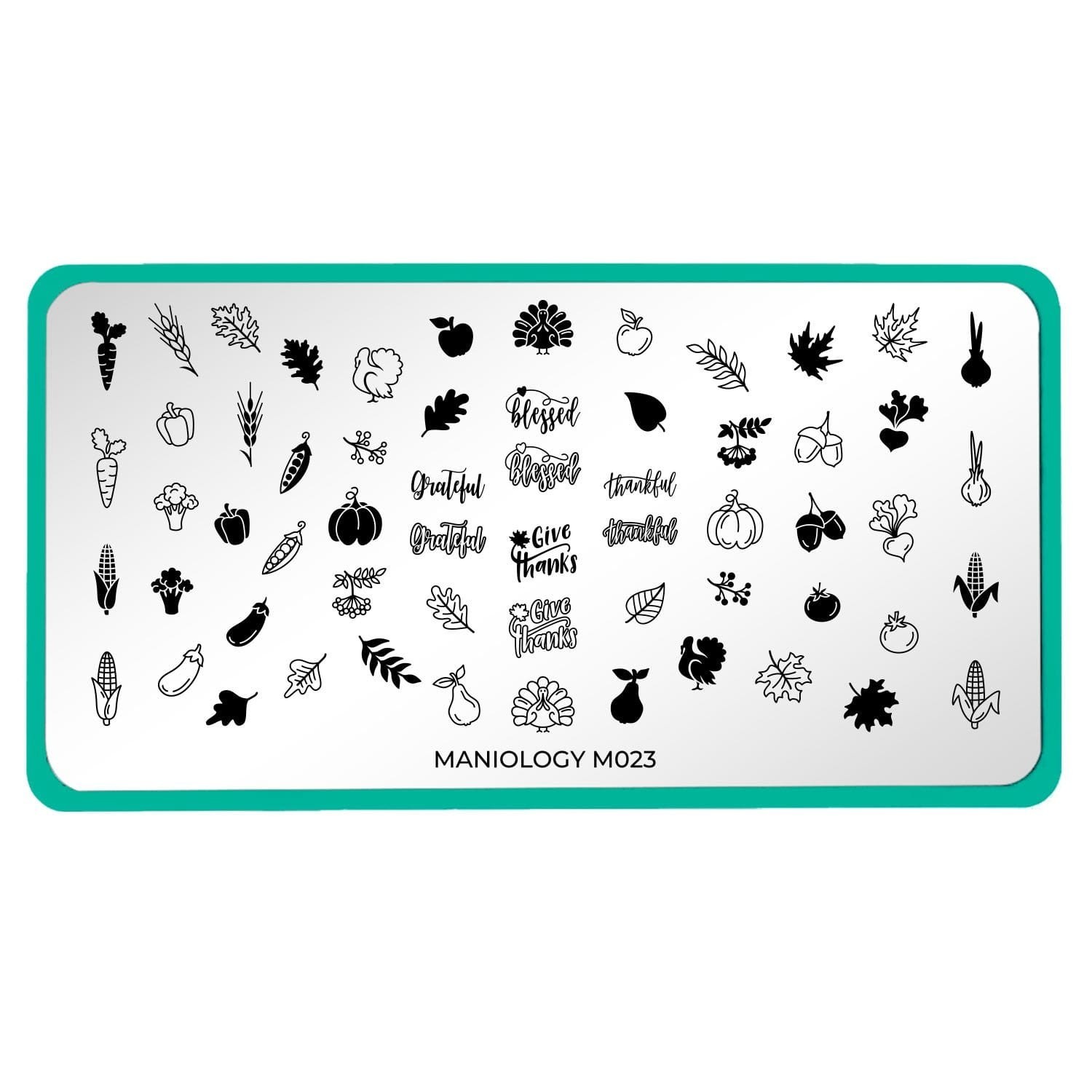 M023 Maniology Fall Occasions Fall Occasions Animals Autumn Nail Stamp Plate