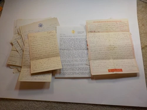 33 WW2 Letters 373rd Engineer Regiment Europe Lot World War Two WW II VTG WWII