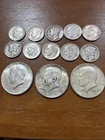 $2.50 Face 90% Silver Coins 1964 Kennedy Halves & Mercury/Roosevelt Dimes