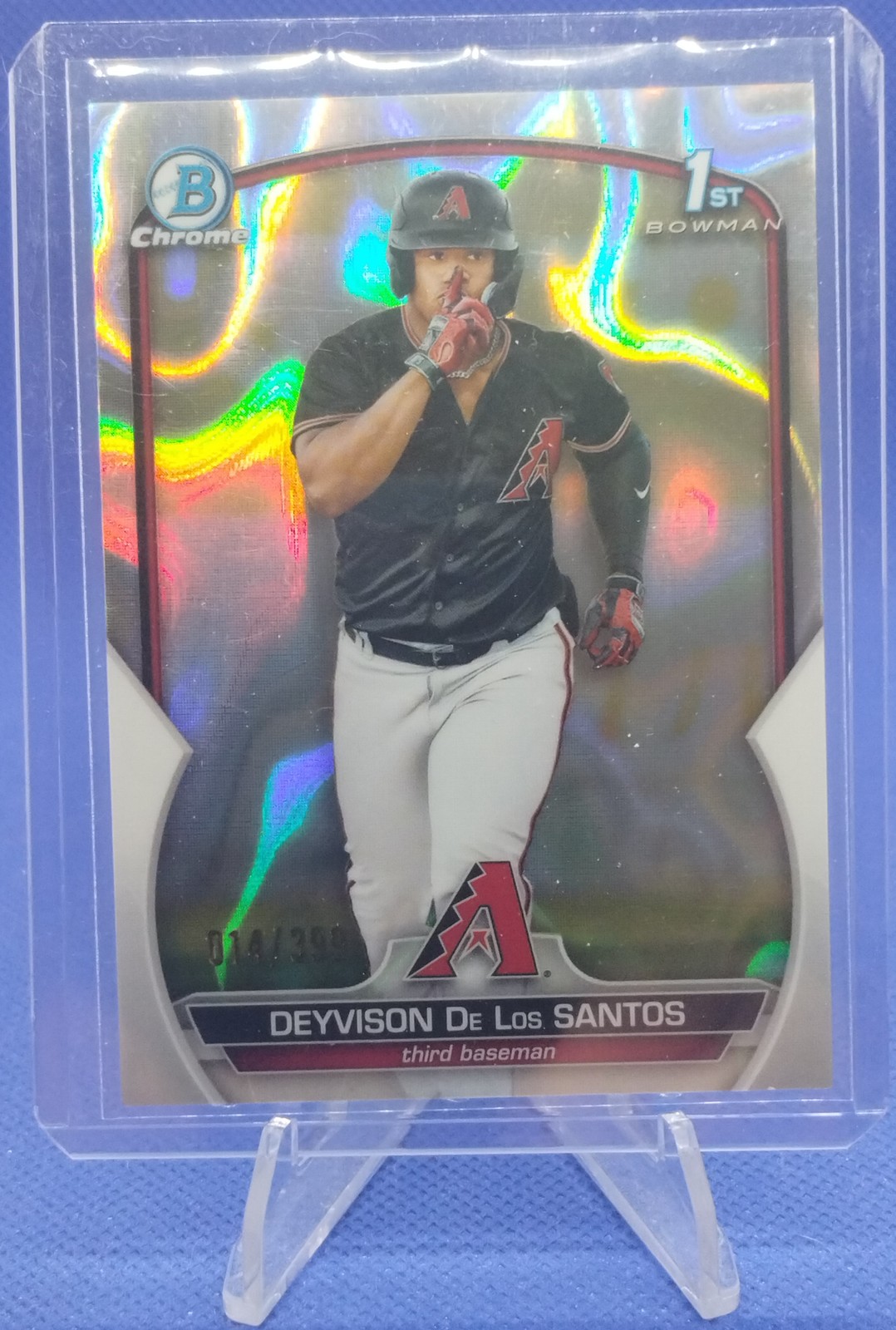 2023 BOWMAN CHROME DEYVISON DE LOS SANTOS #BCP-116 LAVA REFRACTOR /399
