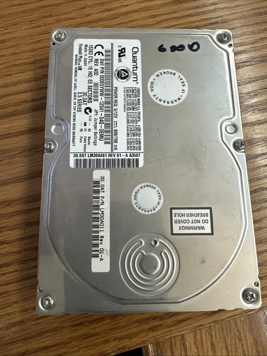 Quantum Internal Hard Disk Drives 30 GB Storage Capacity for sale
