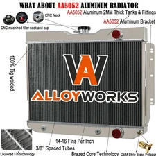 Aluminum 4 Row Radiator Fits 1959-1963 Chevy Impala Bel Air El Camino Biscayne