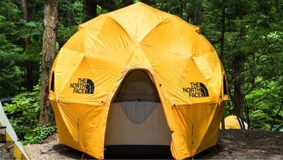 THE NORTH FACE GEODOME 4 Tent Saffron Yellow 4-Person Dome Shelter New