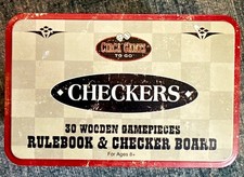 Front Porch Classics Checkers Travel Tin Game...