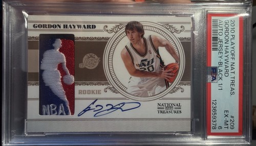 2010-11 GORDON HAYWARD National Treasures Jazz Butler Rookie RC Auto Logoman 1/1