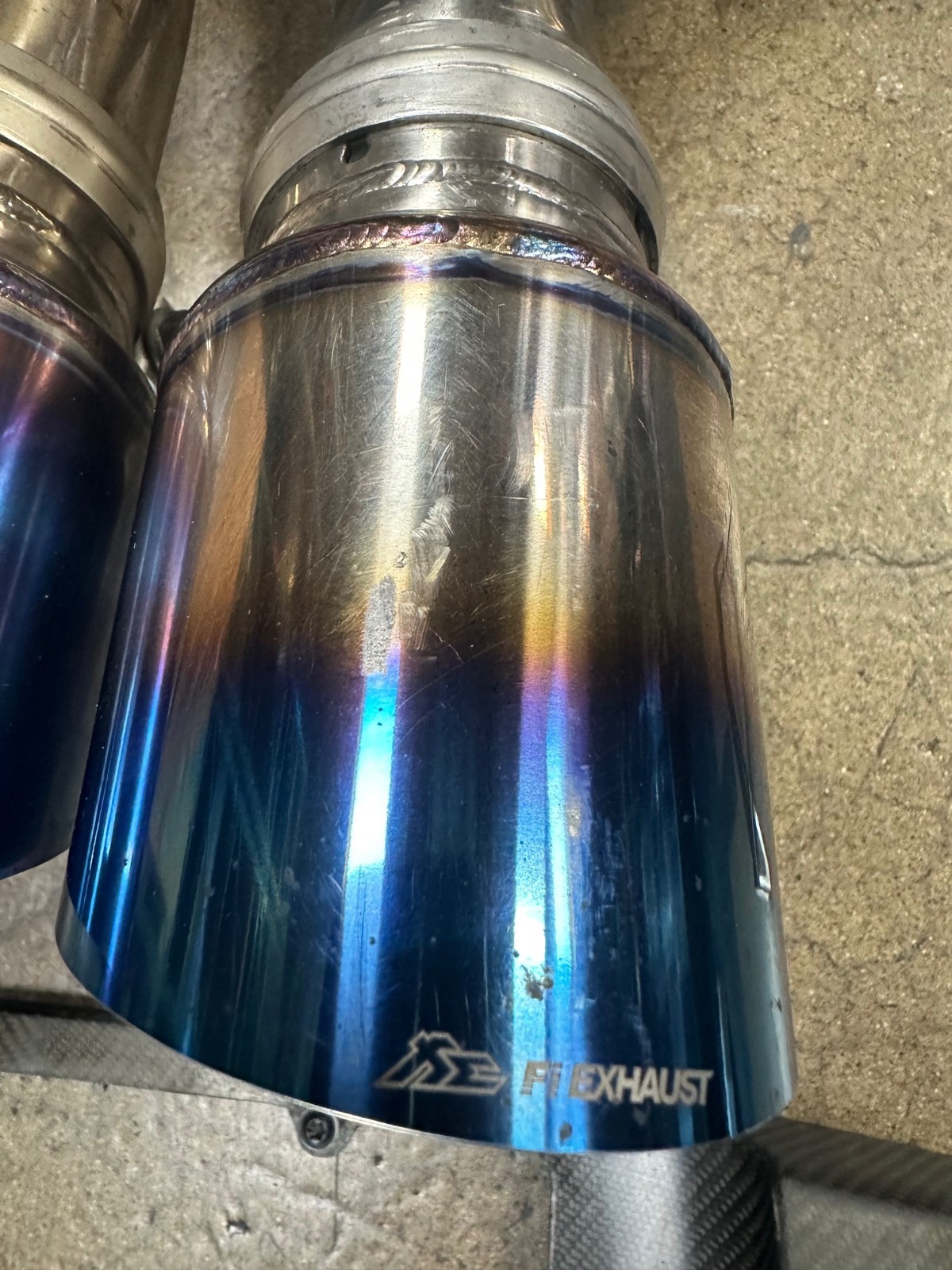McLaren Zacoe 720s Galaxy, Fi Center Quad Exhaust Muffler, Used, Smoke/Scratches