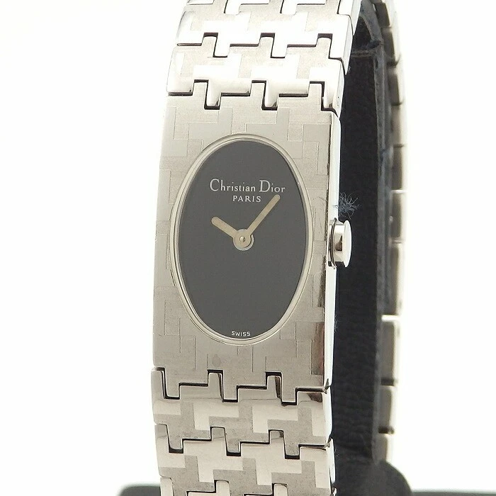 Montre Femme Christian Dior Miss D70 100 Quartz Acier Noir Années 90 Occasion