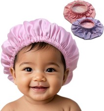 AKISS Baby Infant Newborn Toddler Satin Newborn, Taffy/Lavender Taffy/White