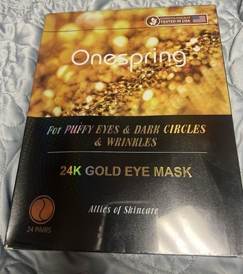 Under Eye Patches 24 Pairs 24K Gold Eye Mask for Puffy Eyes Dark Circle New