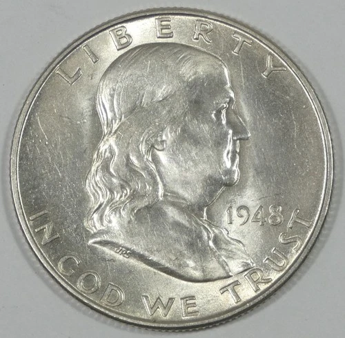 1948-D Franklin Half Dollar Nice BRILLIANT UNCIRCULATED Silver 50c