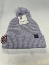 NWT Swiss Tech Lavender Performance Gear Reflective Beanie Hat, Fleece Lined