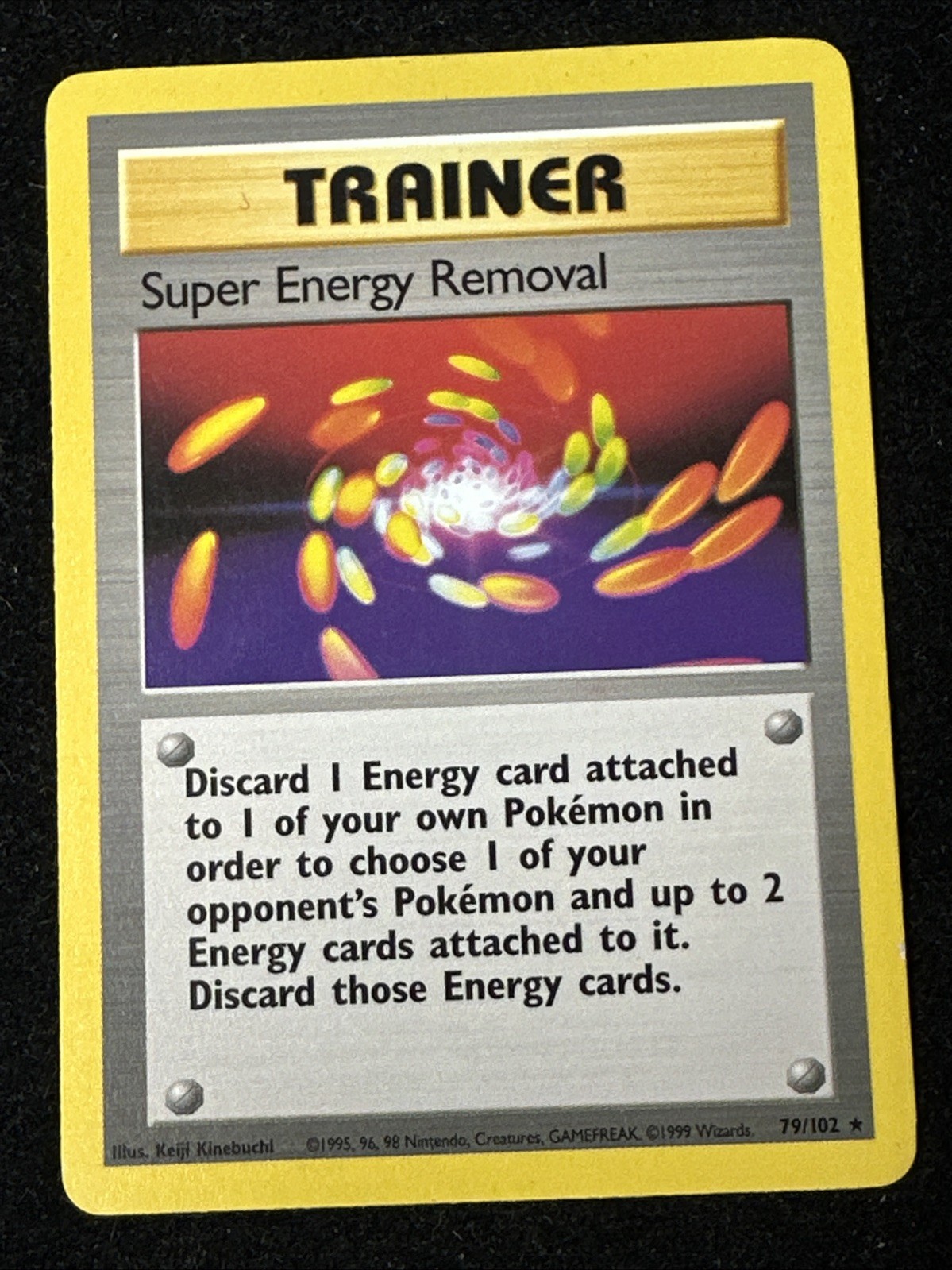 Super Energy Removal 79/102 Base Set Rare Vintage Pokemon Card English LP A2