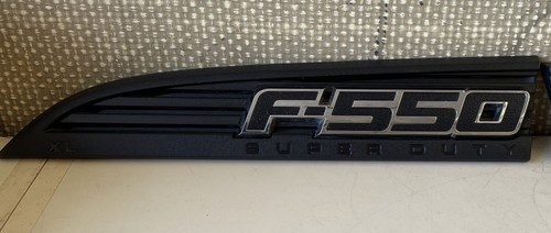 2011-2016 Ford F-550 Super Duty XL LH And RH fender black Nameplate Emblems - Picture 2 of 19