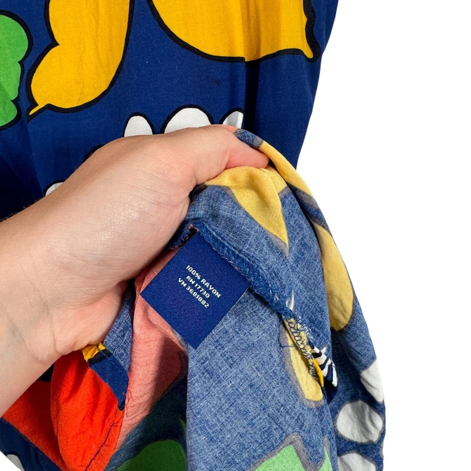 Vestido Marimekko for Target Azul Floral Preppy Retro Vacaciones Playa Para Mujer XS Foto 4 de 4