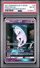 2017 POKEMON SUN & MOON SHINING LEGENDS SECRET #78 MEWTWO GX PSA 8