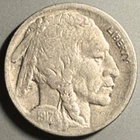 1917-S Buffalo Nickel. Horn Details. Full Date. Holo-restored Coin. (A)
