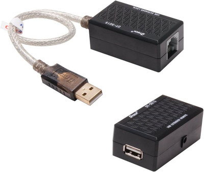 DTECH USB Extension Adapter USB to RJ45 Extender over Cat5 Cat5E Ethernet Cable