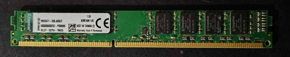 80GB (10x8GB) Kingston KVR16N11/8 PC3-12800U Low Profile DIMM SDRAM BPMK1621501 - Image 3 of 3