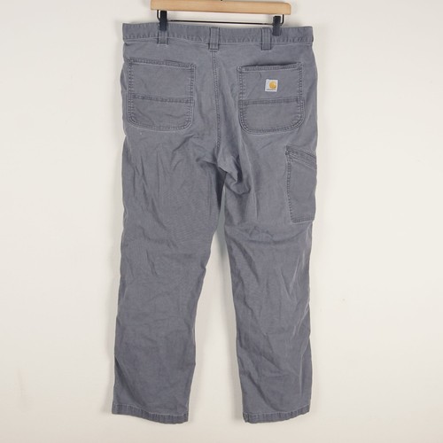 Pantalone uomo Carhartt Relaxed Fit robusto flessibile grigio misto cotone tg 38 x 32 - Foto 3 di 18