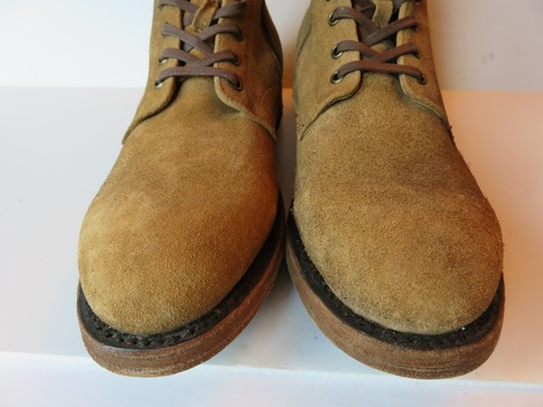 MINT! Suede Frye Boots Mens 10.5D Bowery Lace Up Zipper Brown/Tan 6" Boots - Picture 5 of 13