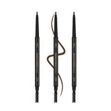 3 Pcs Waterproof Eyebrow Pencil Dark Brown, Premium Eye Brow Pencil Brn with Spo