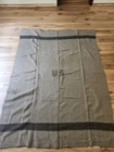 Vintage Wool Army Military Blanket - US Stamp - Reenactment Quality