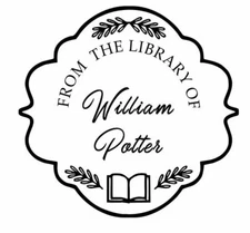 From The Library Of  - Trodat Embosser, Hand Held Embosser - With Name