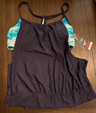 NWT Speedo Women's Active Recreation Blouson Tankini Top M SR 65