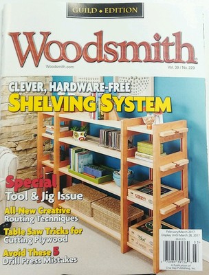 Woodsmith Feb March 2017 Clever Hardware Free Shelving System FREE SHIPPING sb