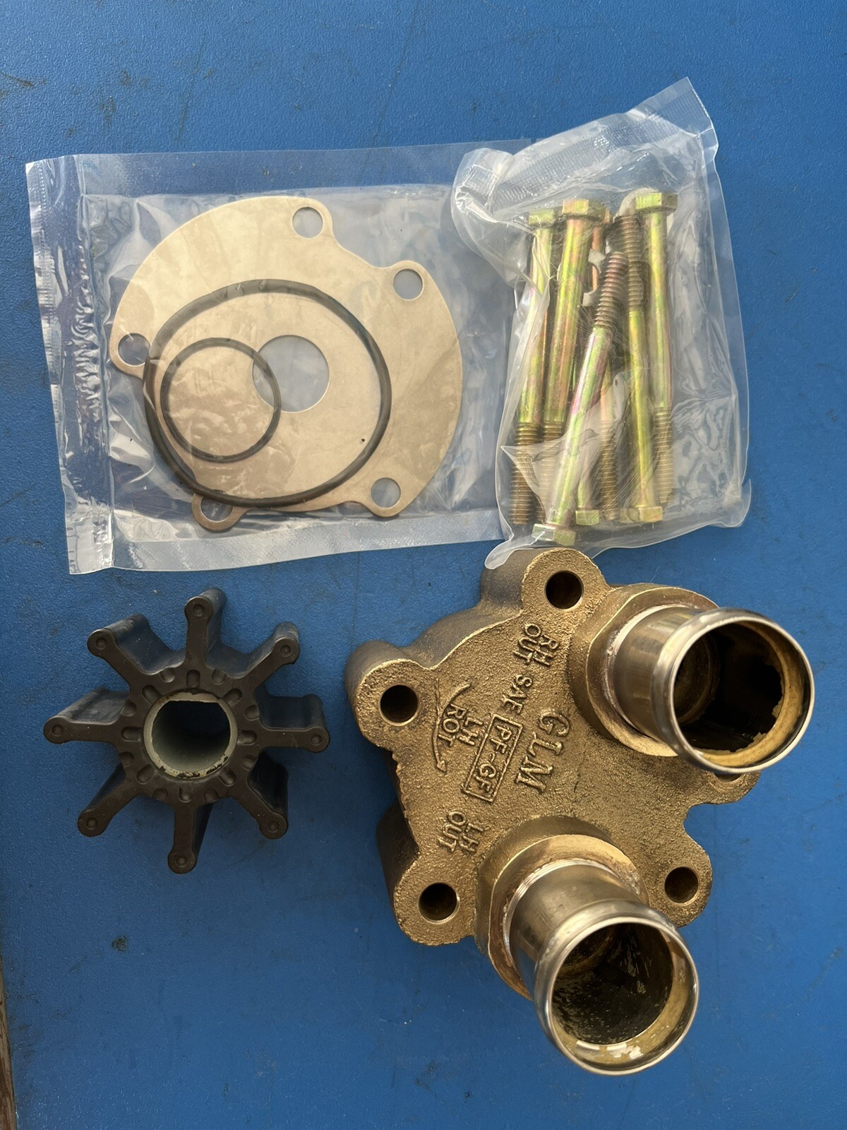 GLM 12088 Mercruiser Sea Water Pump Kit Bronze Housing 46807151A14 eBay