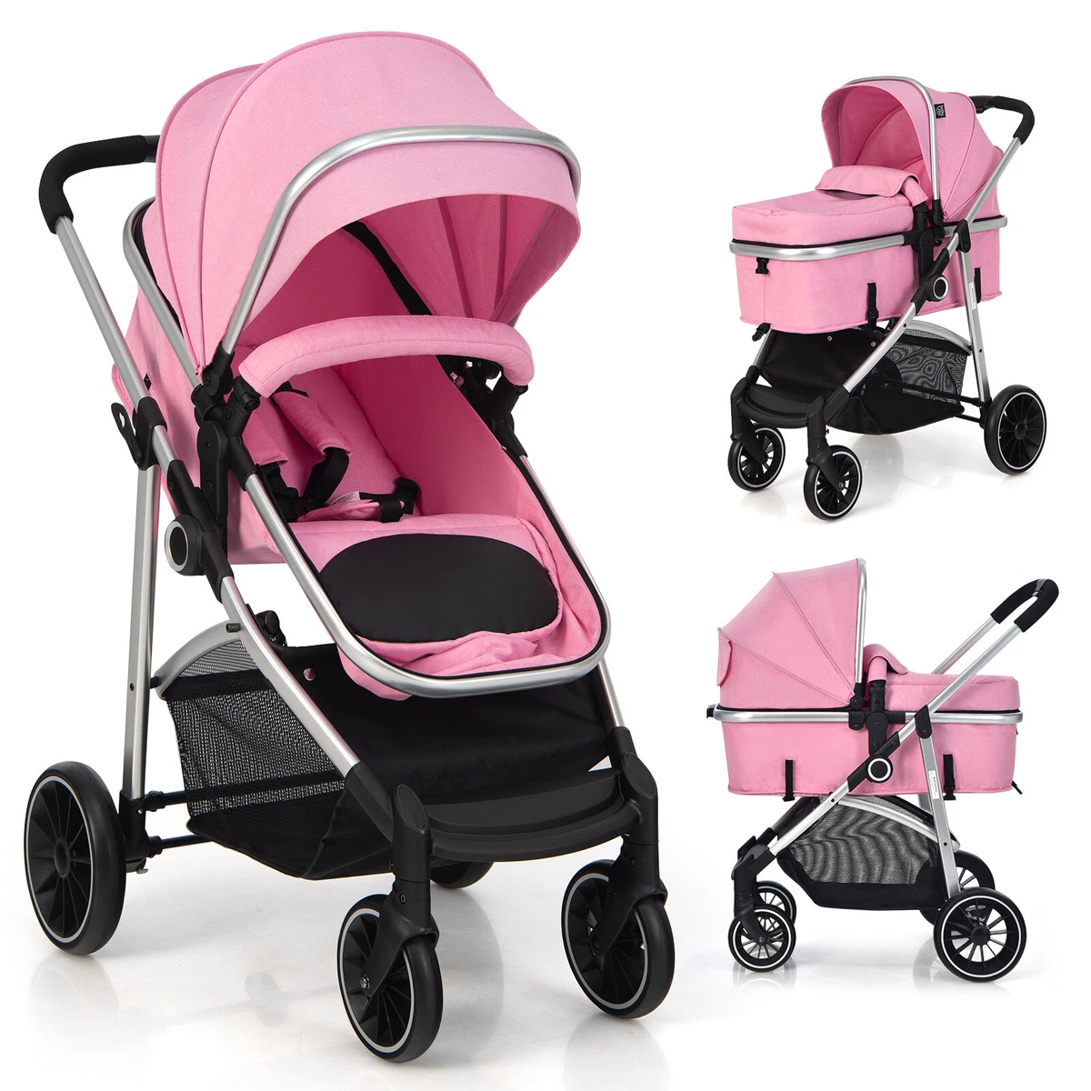 2 in 1 Convertible Baby Stroller High Landscape Infant Stroller