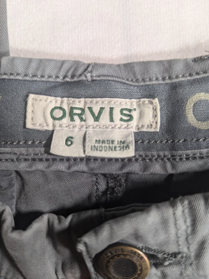 Pantalones Orvis Mujer 6 Ligeros Rectos Verdes 5 Bolsillos Elastizados 30" Entrepierna Foto 4 de 4