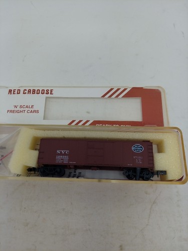 N Scale Red Caboose 40' Steel ARA X29 New York Central Box Car 17050-11 RTR NIB - Picture 2 of 14