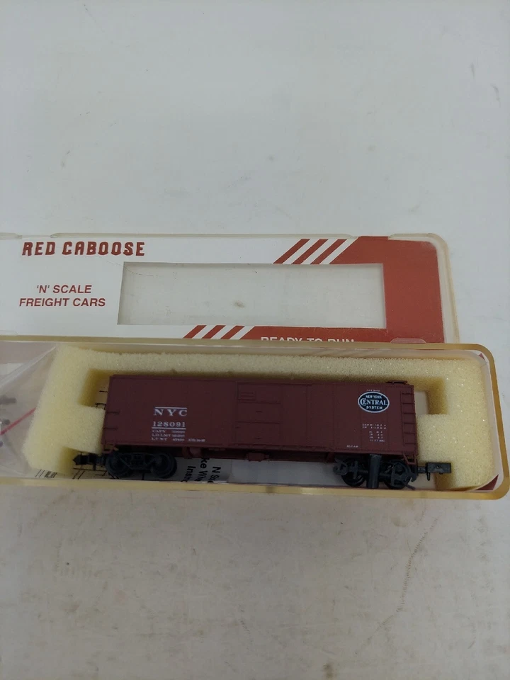 N Scale Red Caboose 40' Steel ARA X29 New York Central Box Car 17050-11 RTR NIB - Image 2 of 4