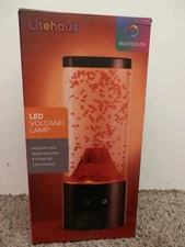 LITEHAUS LED VOLCANO LAMP 9 IN MULTICOLOR LEDS  USB POWERED